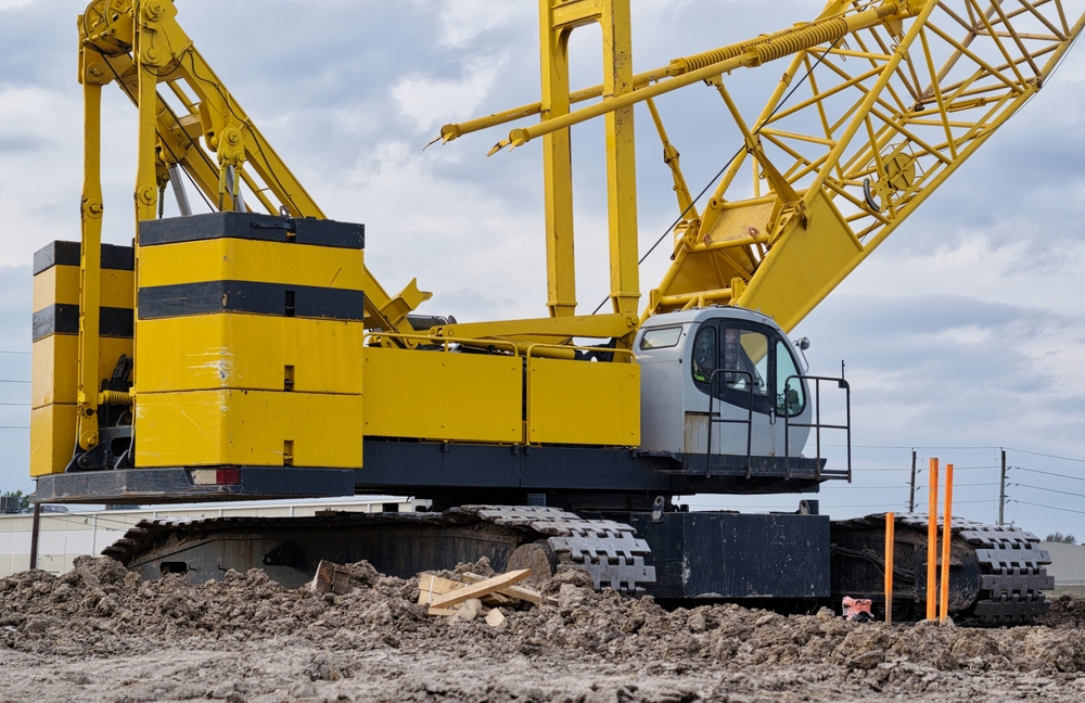 Yellow Crawler Crane