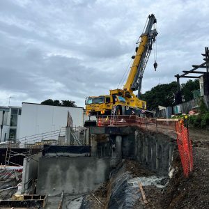 all-terrain crane on a construction site