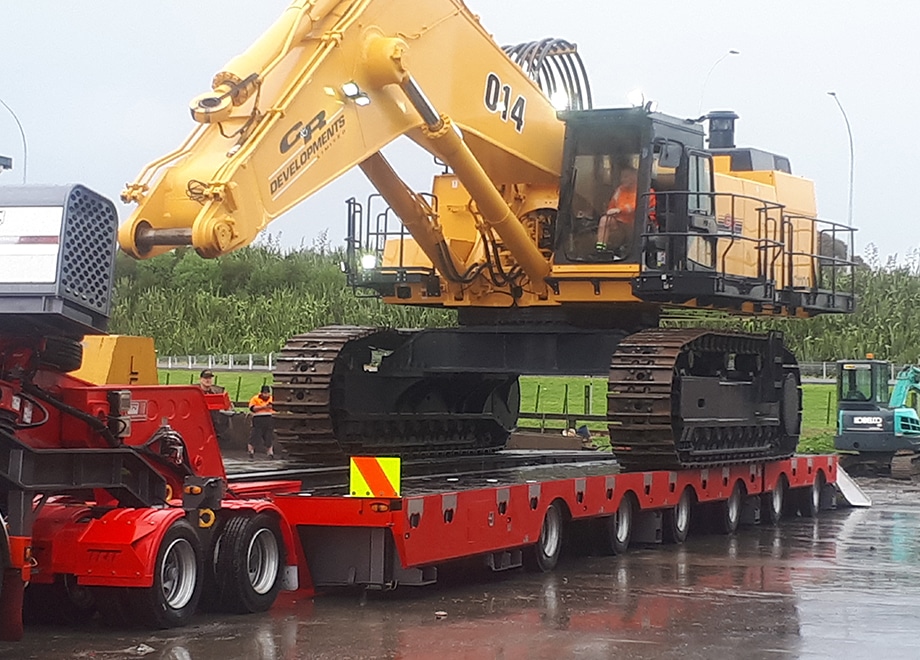 crawler crane on truck in Australia